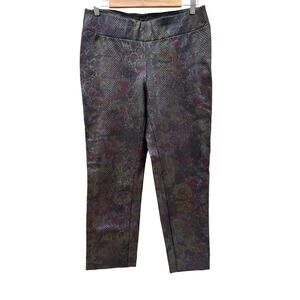 Insight Snake Skin Print Black Iridescent Leggings Size 12 Length Altered